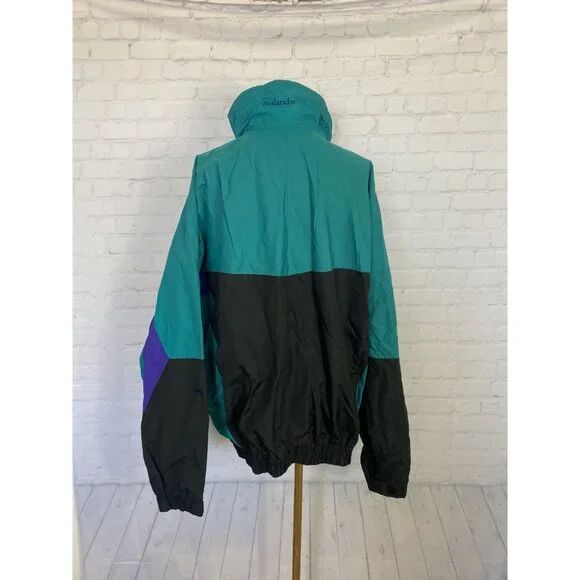 Vintage Columbia Mens XL Colorblocked WindbreakerCollared Jacket - Picture 5 of 9